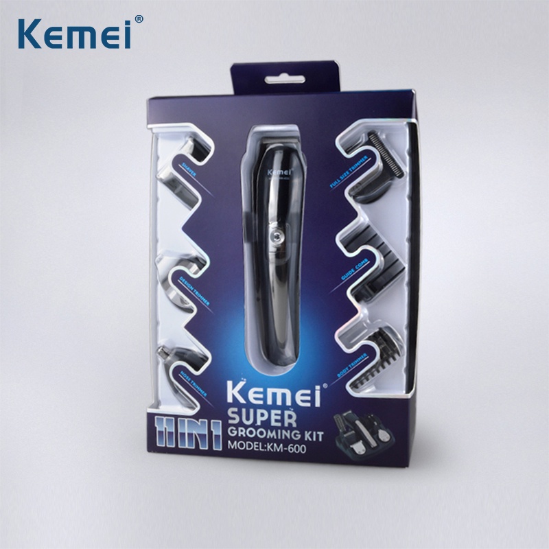 Alat Cukur Elektrik 6 in 1 Hair Trimmer Shaver - KM-600 - Black