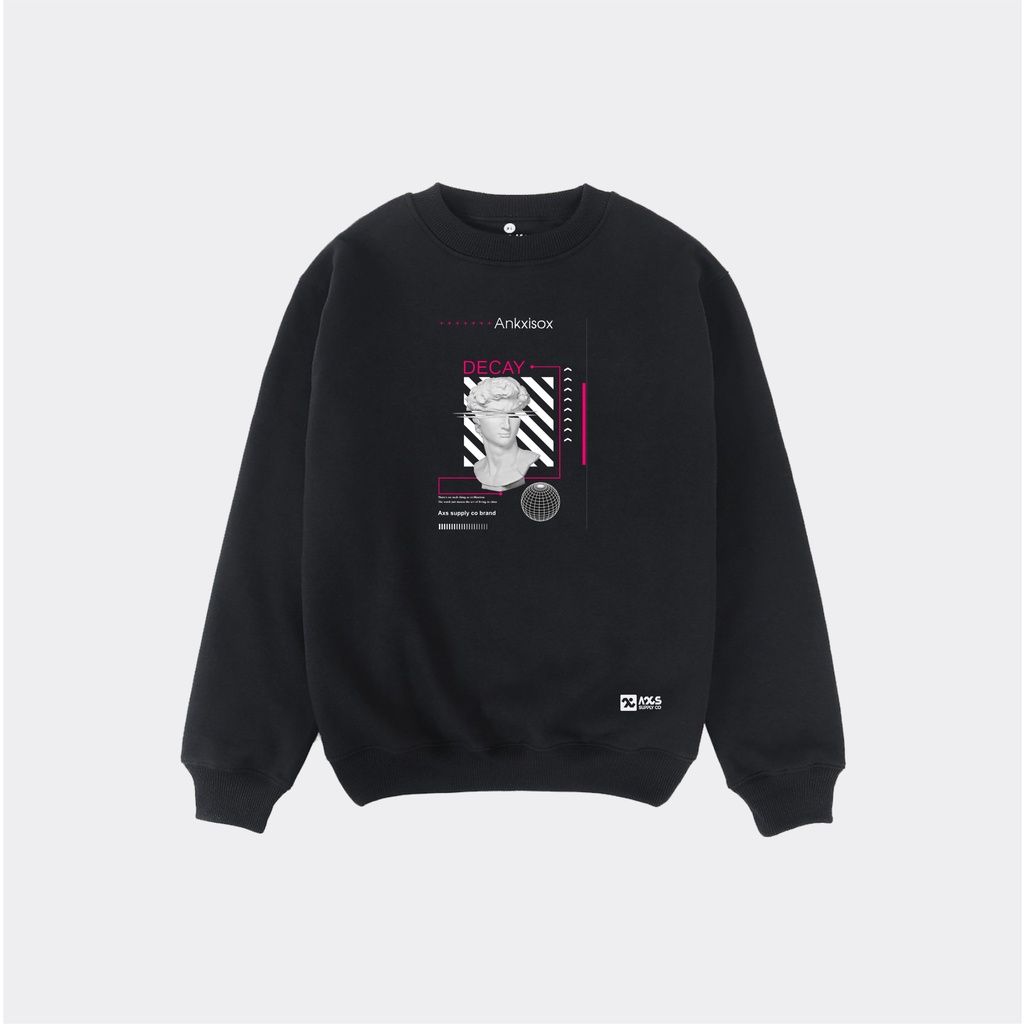 Sweatshirt Crewneck Wednesday Hitam Sweater Pria Wanita Crewneck Pria Terbaru 2022 Crewneck Pria Ter