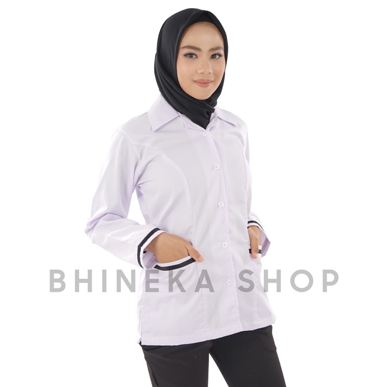 Baju Dinas Putih Wanita PDH Putih Kemeja Kerja Pns Wanita Kemeja Dinas Putih Perawat Baju Putih PNS Wanita Seragam Putih PNS Kemeja Putih Kerja