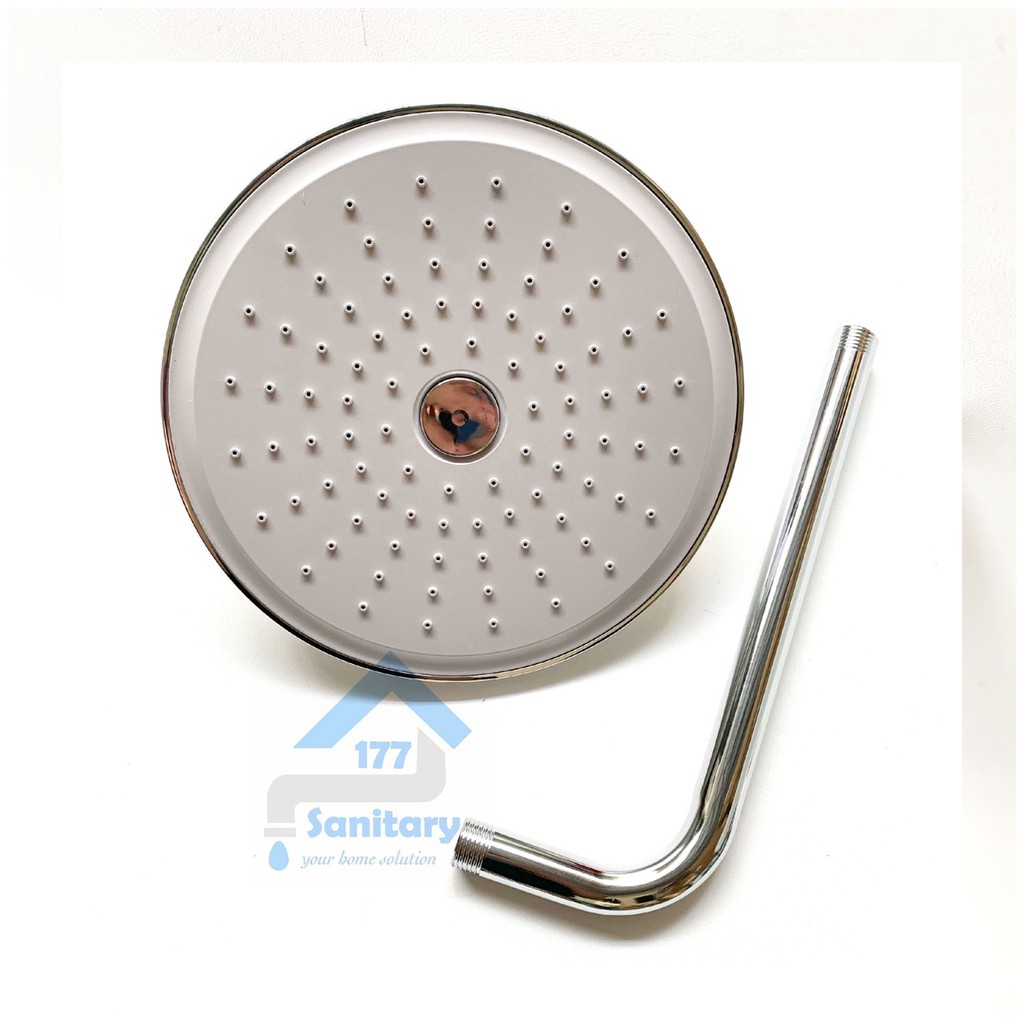 Shower Tembok 9 Inch Bulat Murah 22 Cm H818- Wall Shower Mandi Plastik Abs Tanam Tembok gede bisa dibersihkan /G49