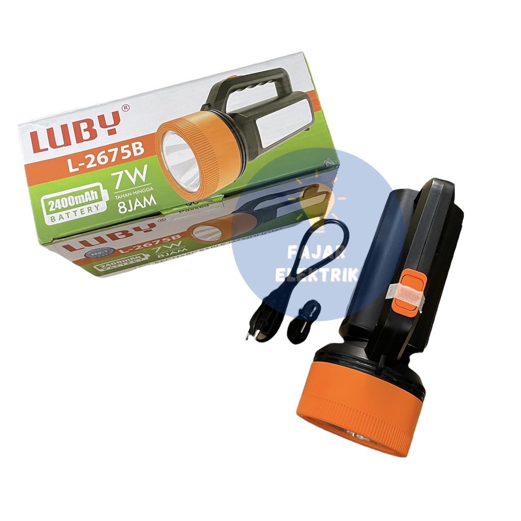 SENTER LED 7 WATT + LAMPU EMERGENCY LUBY L-2675