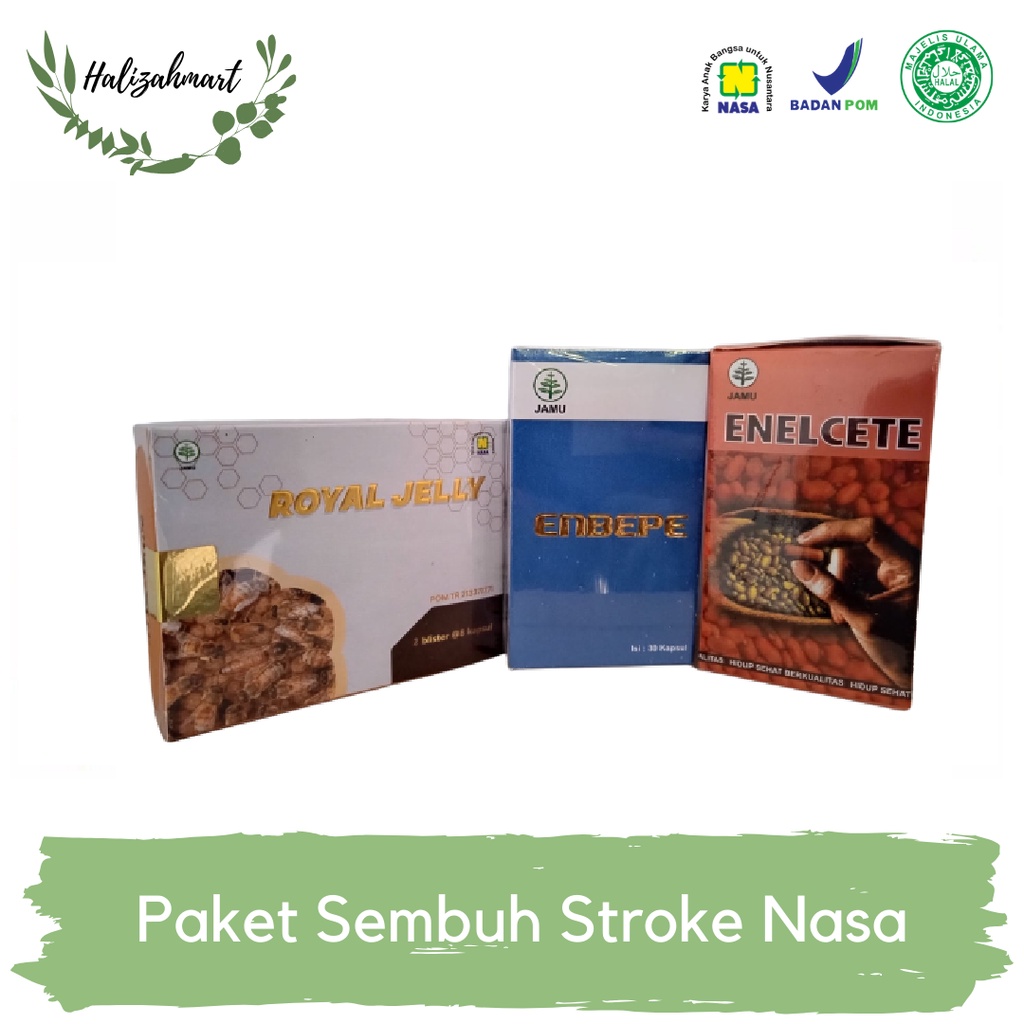 [COD] PAKET HERBAL STROKE NASA /(ENBP,NLCT,NRJ) OBAT STROKE / LECITHIN, ROYAL JELLY, ENBEPE
