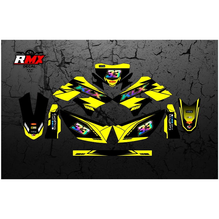 DECAL KLX 150 S/L FULLBODY (012) DEKAL STIKER DTRACKER LAMA 2009 2010 2011 2012 2013 2014 2015 HITAM