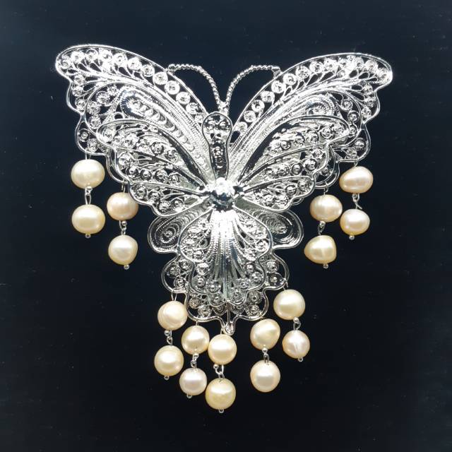 Bros alpaka mutiara air tawar kupu-kupu besar, Bros Kebaya, Bros Etnik