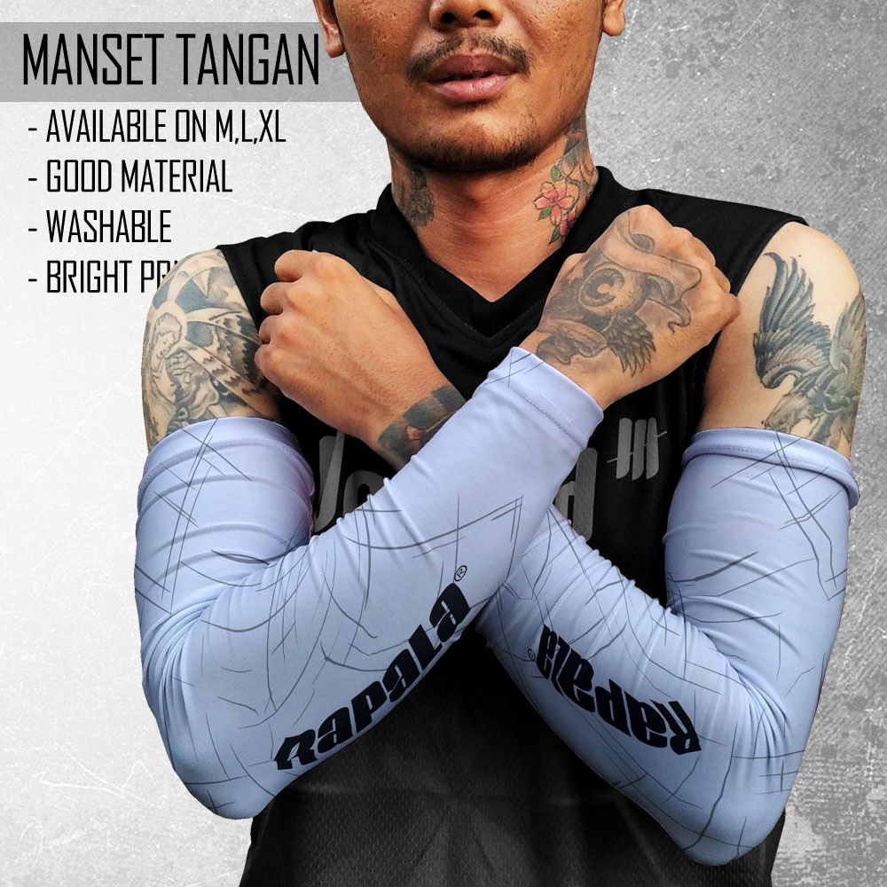 Manset Tangan Arm Sleeve Deker Lengan Pria Wanita Mancing Elastis 246 - Handsock Deker Tangan Voli