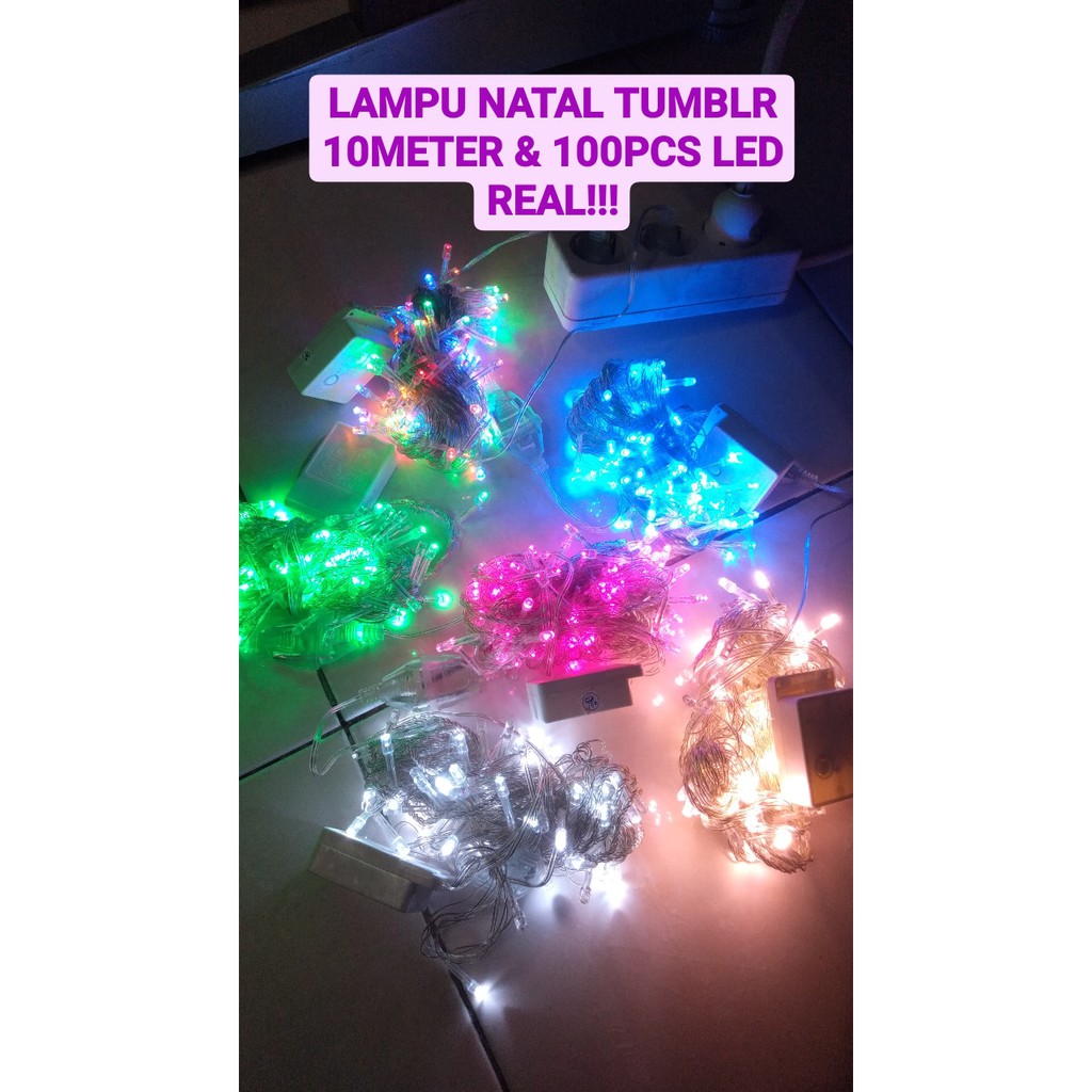LAMPU NATAL TUMBLR / LAMPU HIAS NATAL 10METER 100PCS LED