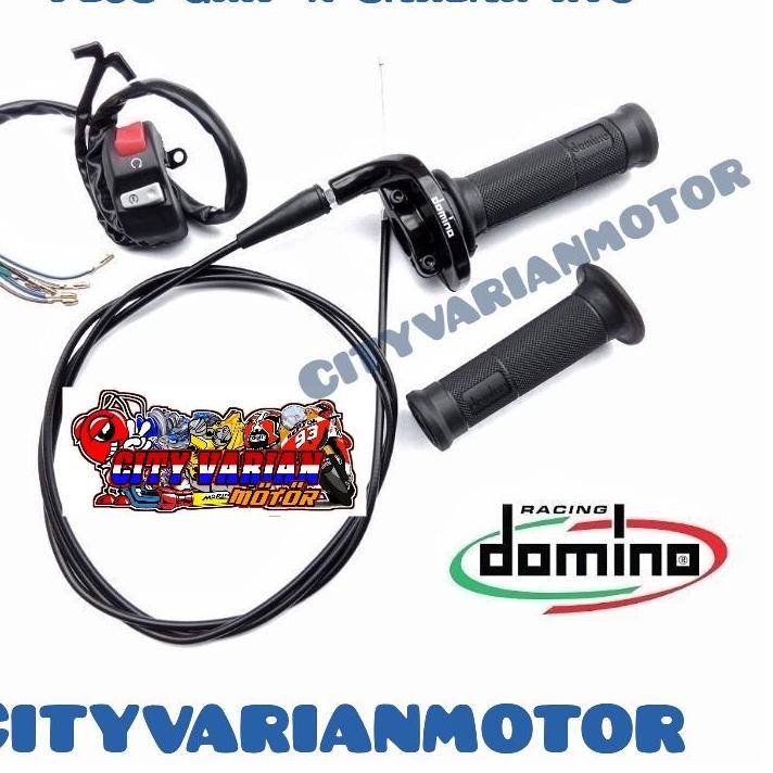 Model Baru Paket Gas Spontan Domino 1 Kabel plus Saklar Domino KTC Crf KLX Vixion Mio Beat Scoopy Va