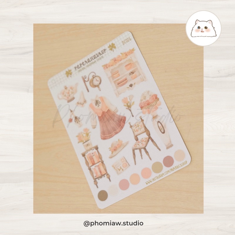 

Dainty Rosy Stickers, Valentine Stickers, Valentines Gift, Pink Stickers