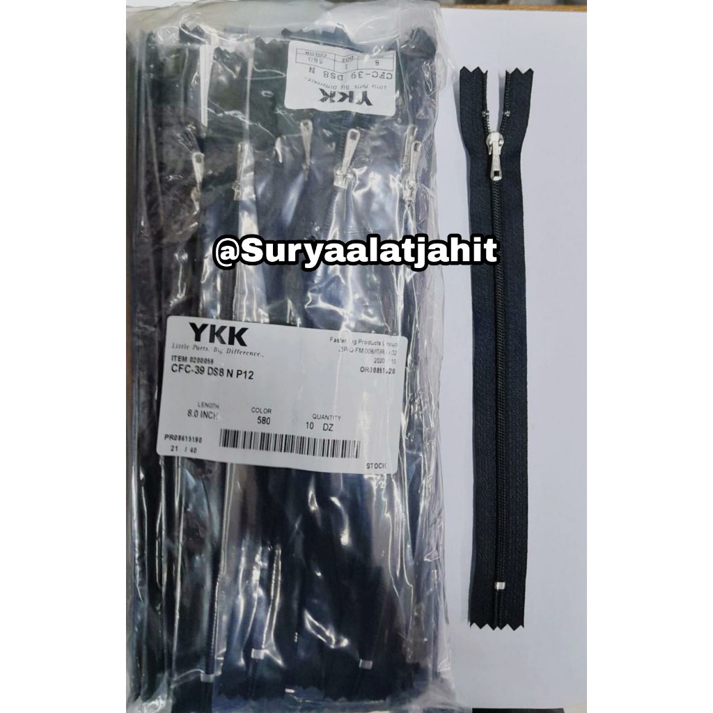 Resleting YKK 8in (20cm) CFC-39 (1pak@10lsn) =rp.205.500/10lsn