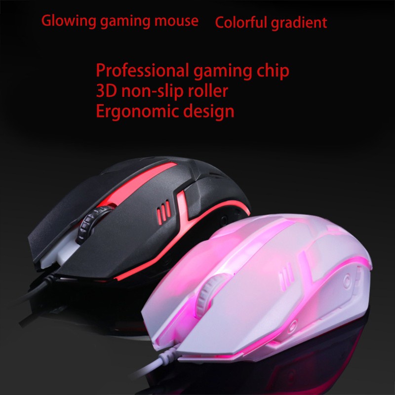 Cre Mouse Gaming Ergonomis 1000 Dpi Dengan Backlight Led Dan Kabel Usb