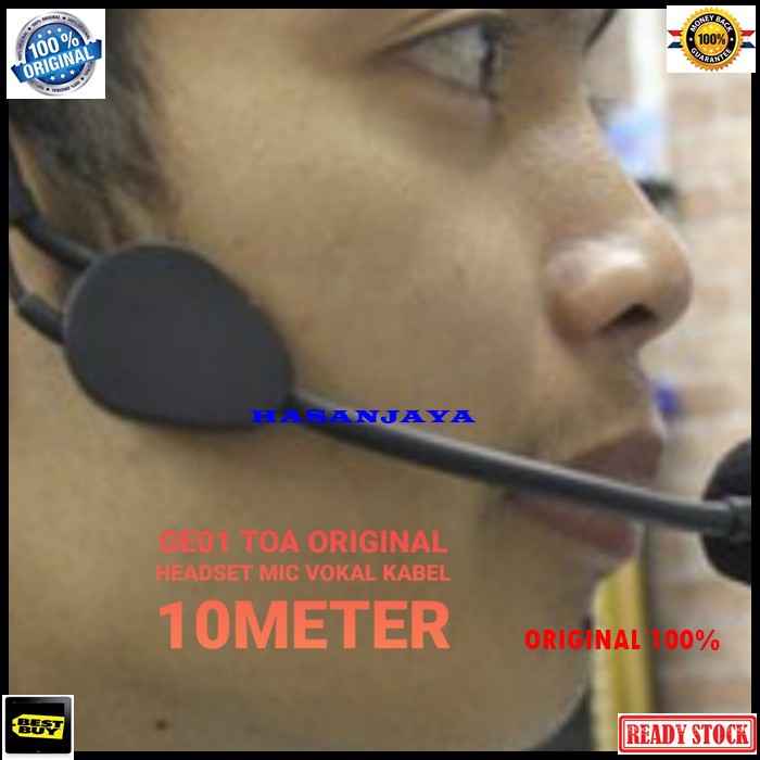 G01 TOA mic Headset 10meter Microphone audio mik bando kabel panjang mikropon cable Condenser peka sensitif Electret mikrofon vokal vocal audio sound sistem suara PROFESIONAL UNIVERSAL G01   Bisa dipakai kesemua ke alat audio  GARANSI UANG KEMBAL