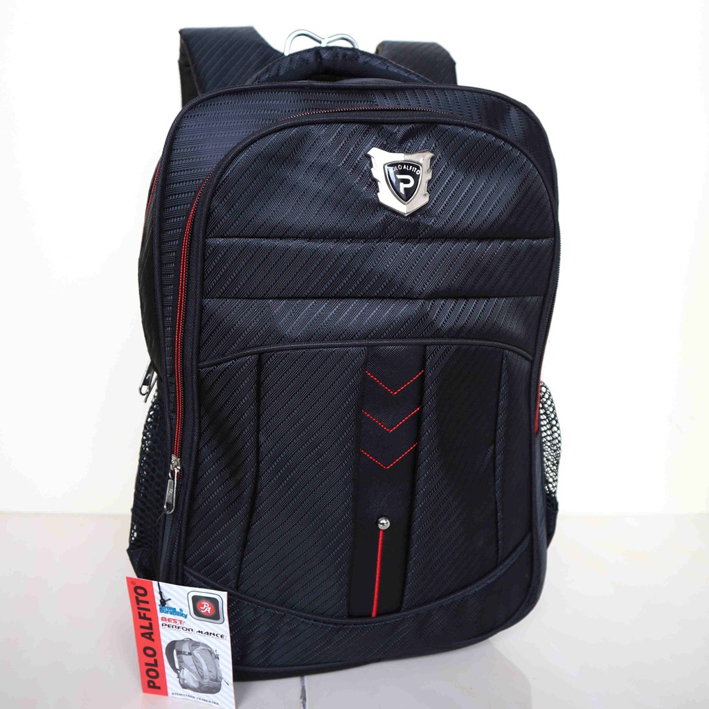 Tas Ransel Polo Alfito Panah Merah Backpack Kuat Elegan Anak Sekolah Kuliah Keren SD SMP SMA Kuliah