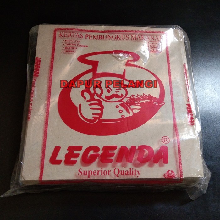 

Kertas Nasi Legenda Merah (20x20) / Kertas Pembungkus Nasi isi 250Lembar