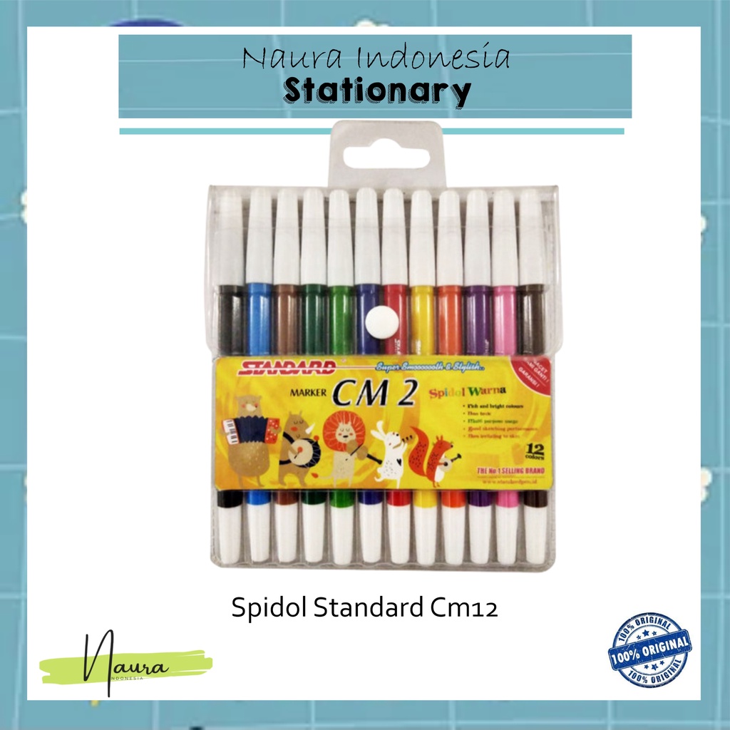 

Spidol 12 Warna Standard CM12 | Spidol Standard