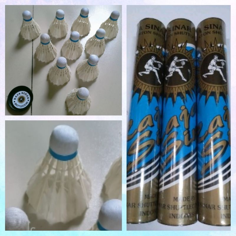 Bola kok Shuttlecock bulu kok 1 Slop 12 pcs bulu tangkis badminton Raja Sinar/gaselle dikirim random
