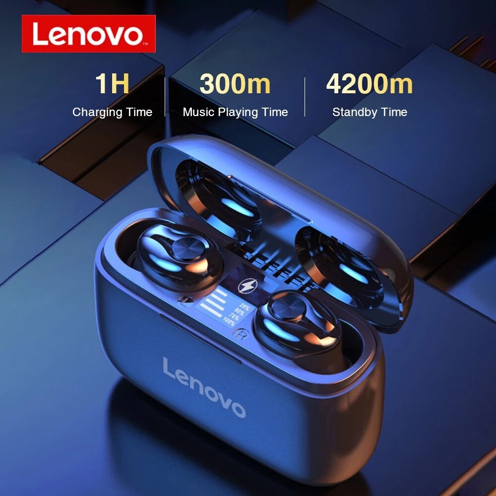 Lenovo TWS Sport Earphone True Wireless Bluetooth 5.0 + Charging Dock - HT18