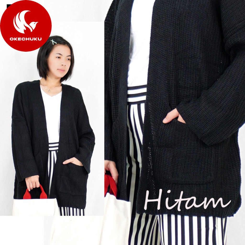 OKECHUKU Oversize Lavella Kardigan Wanita Outer Wanita Cardigan Rajut-2
