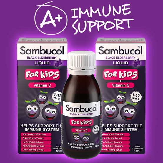 Original Sambucol Black Elderberry For Kids vitamin C