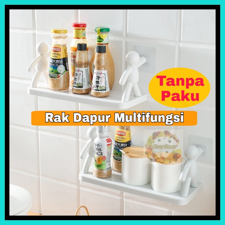 NA - Rak Tempel Dapur Multifungsi Kamar Mandi Vintage Tempel RT0601