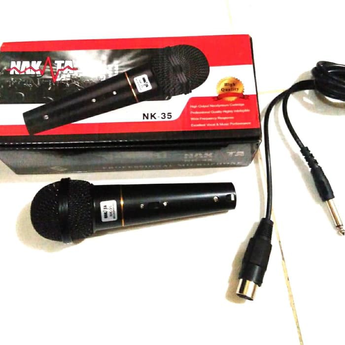 NAKATA NK35 Microphone Karaoke Jernih Mix Kabel - Original nakata NK35 Mic kabel Microphone