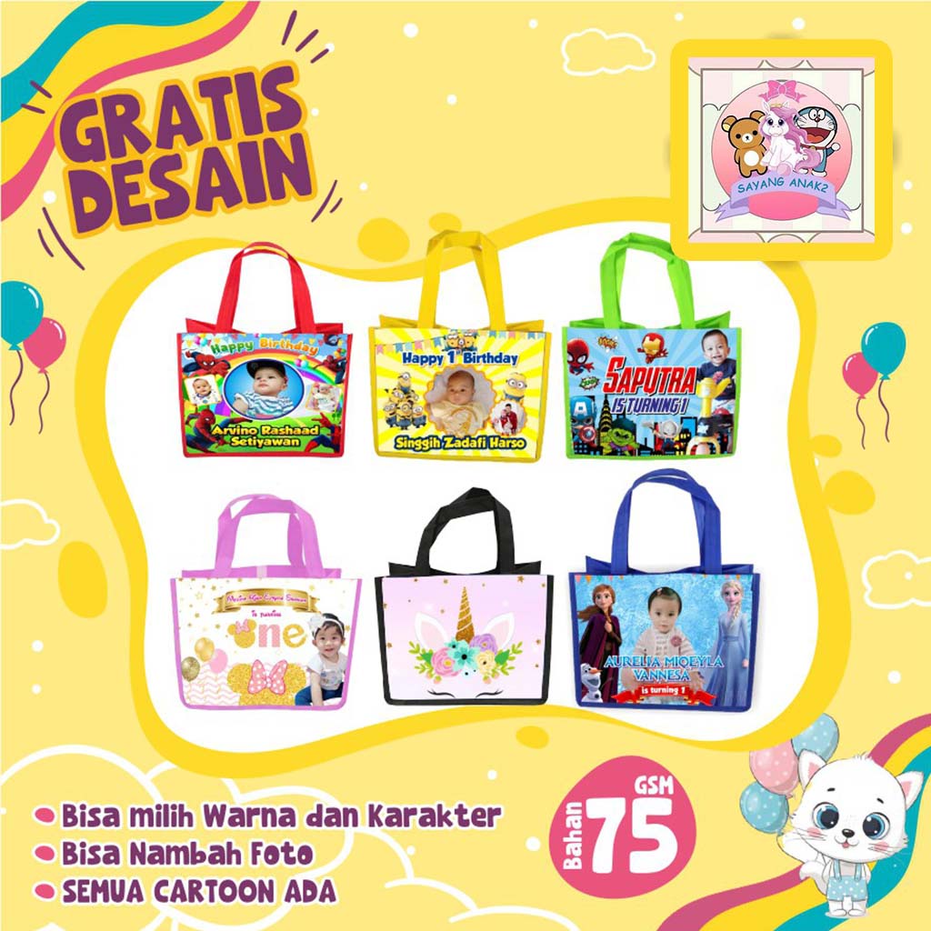 

Tas Ultah Gratis Undangan / Tas Ulang Tahun Tas Ultah Souvenir (Landscape) Muat KFC Gratis Undangan / Gratis Plastik Undangan