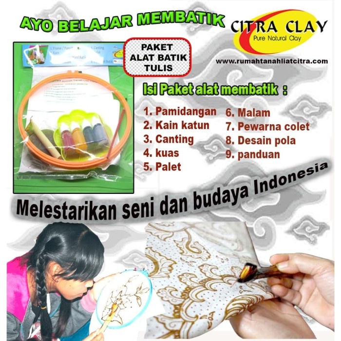 

Paket Alat Membatik | Untuk Anak-anak | Citra Clay