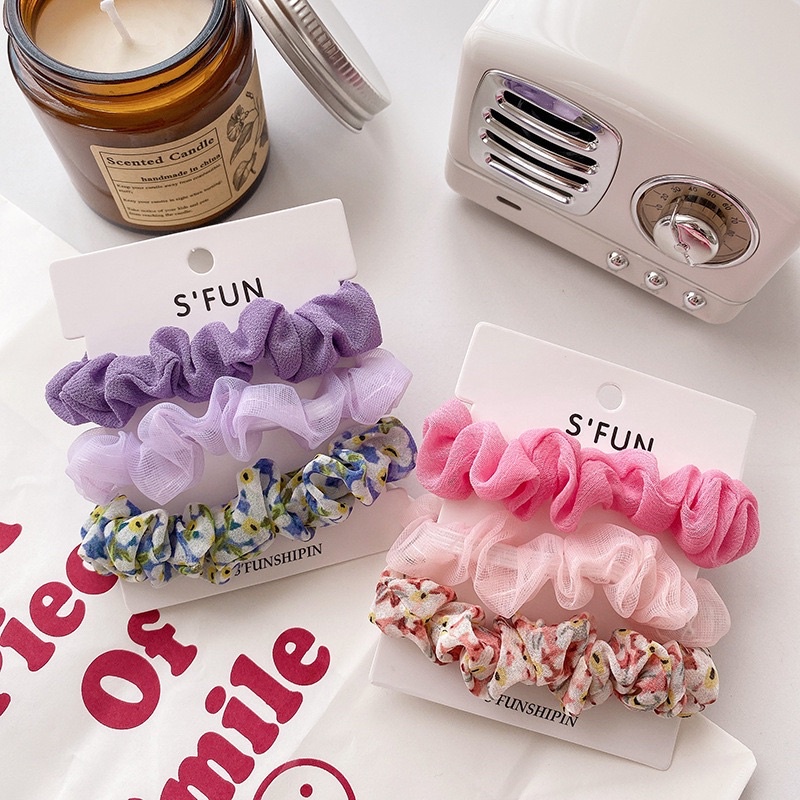 Ikat Rambut Simple / Paket Scrunchy Korea / Korean Scrunchies Set / Cepol Hijab-6