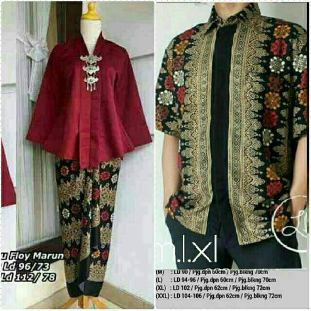 Couple Set Kebaya  Floy  baju kebaya  couple murah couple 