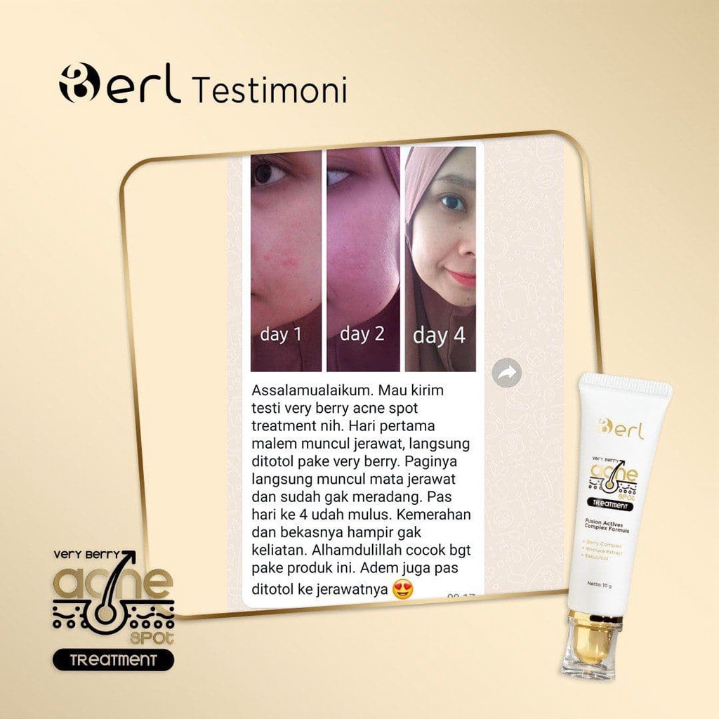 B Erl Very Berry Acne Spot Treatment Gel Bakuchiol Salicylic Acid Obat Jerawat Totol Original Asli BPOM