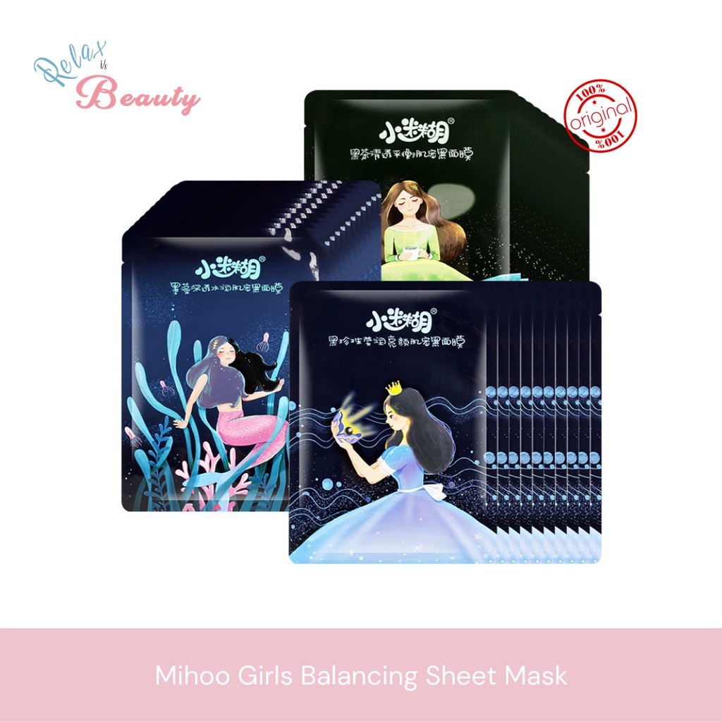 MIHOO Girls Balancing Sheet Mask Masker Wajah Muka Skincare