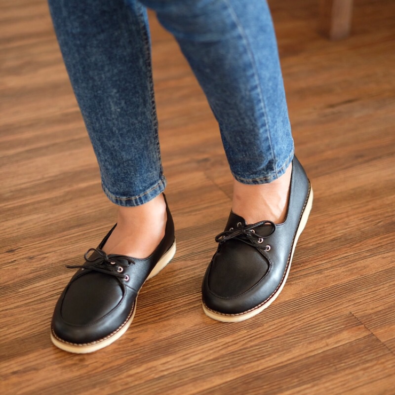 Image of [SIAP KIRIM] BRShoes30 Hitam Sepatu Kerja Casual Flat Wanita #7