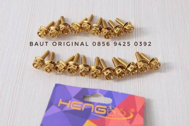 baut skrup body honda stainless probolt gold flower 4x16 drat kasar scoopy vario beat original heng