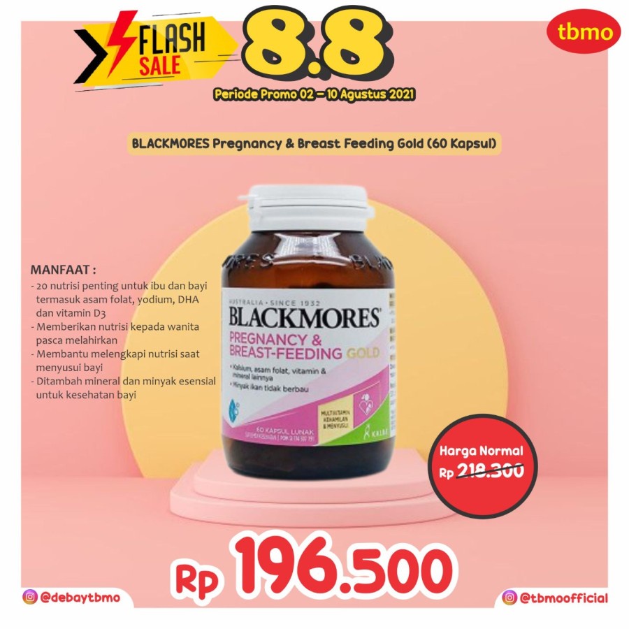 Blackmores Pregnancy &amp; Breast Feeding Gold (60 Kapsul)