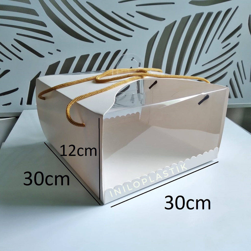 

Box Mika Pudding MBX 30x30x12 / Dus Tart / Box Parcel Window / Box Mika Polos @5pcs