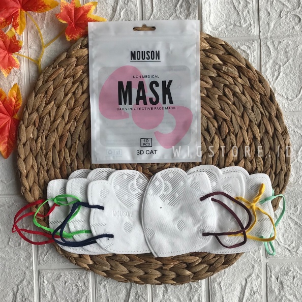 MOUSON DUCKBILL HELLOKITTY / MASKER DUCKBILL ISI 10 PCS