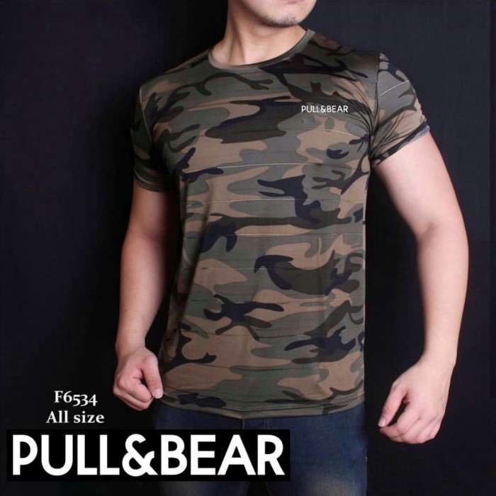 Baju kaos ARMY camo PULL AND BEAR