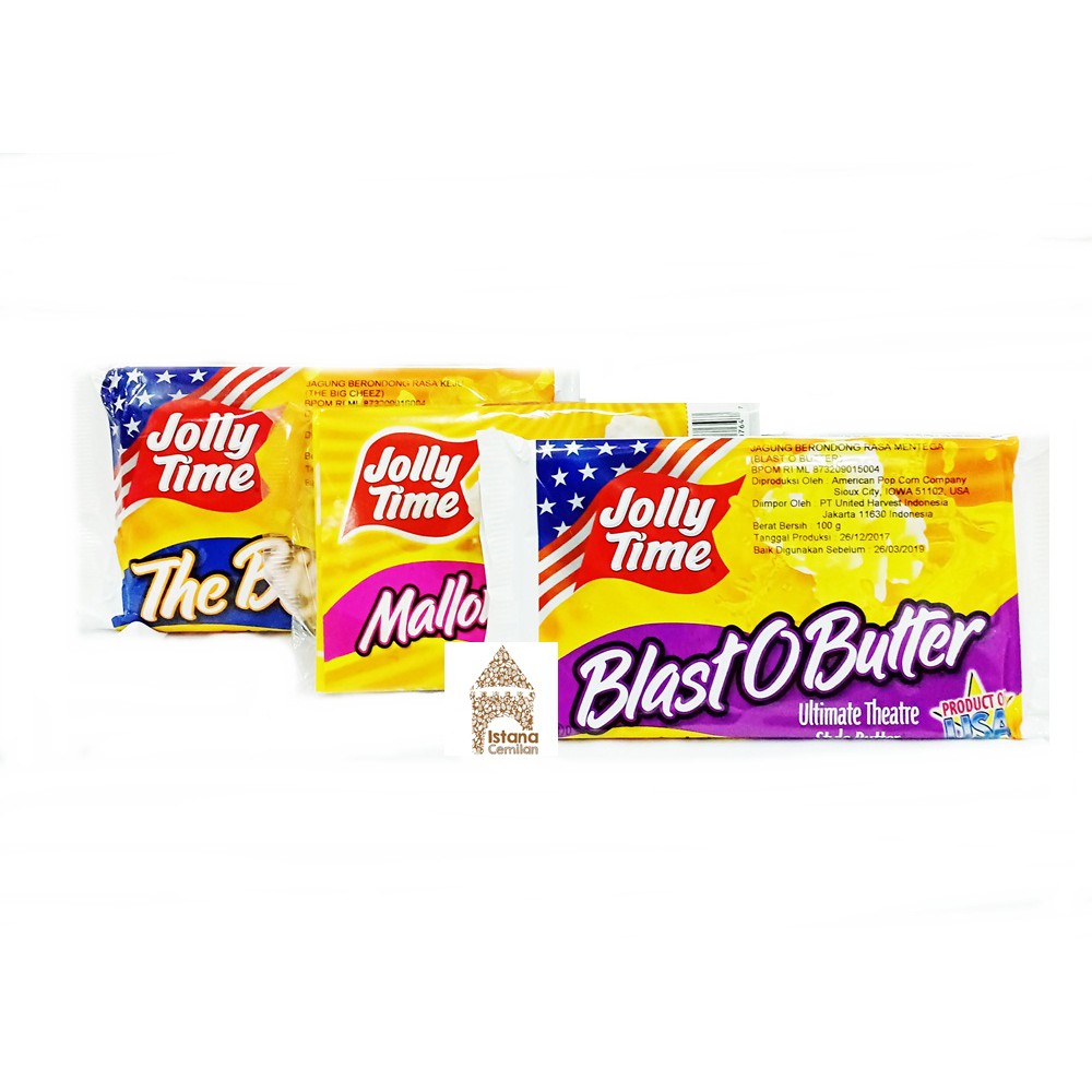 

ADY78 JOLLY TIME USA Popcorn Big Cheez / Butter / Mallow Magic / Jalapeno / Cheddar Riffic