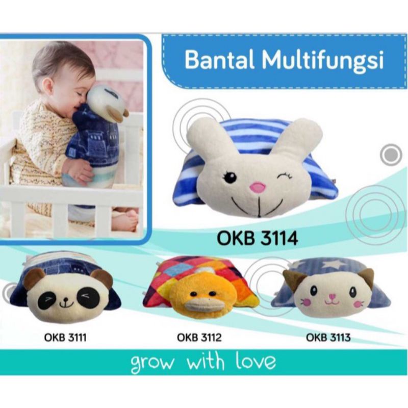 Bantal bayi 2 in 1 motif binatang lucu / Bantal bayi lucu multifungsi