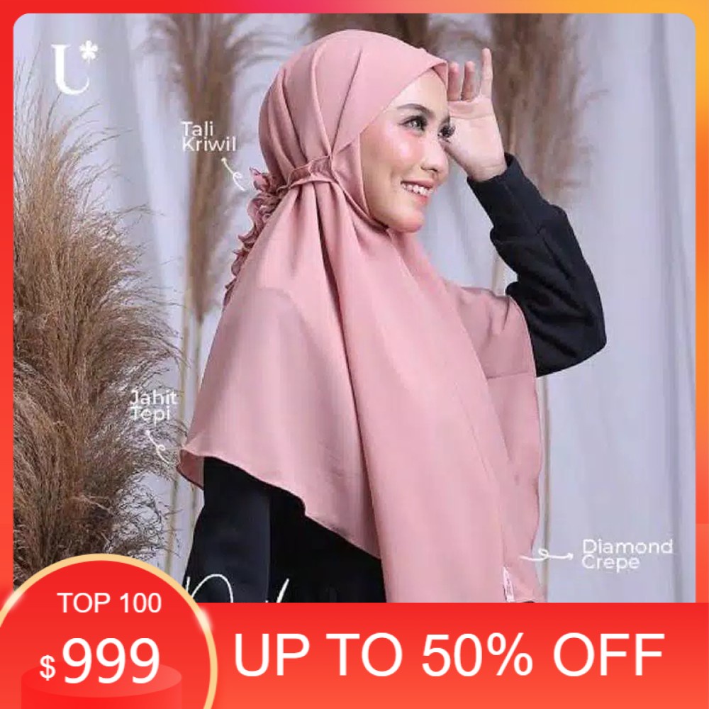 Aulia Jilbab Bergo Maryam Kriwil Diamond / Bergo Tali Non Pet Hijab