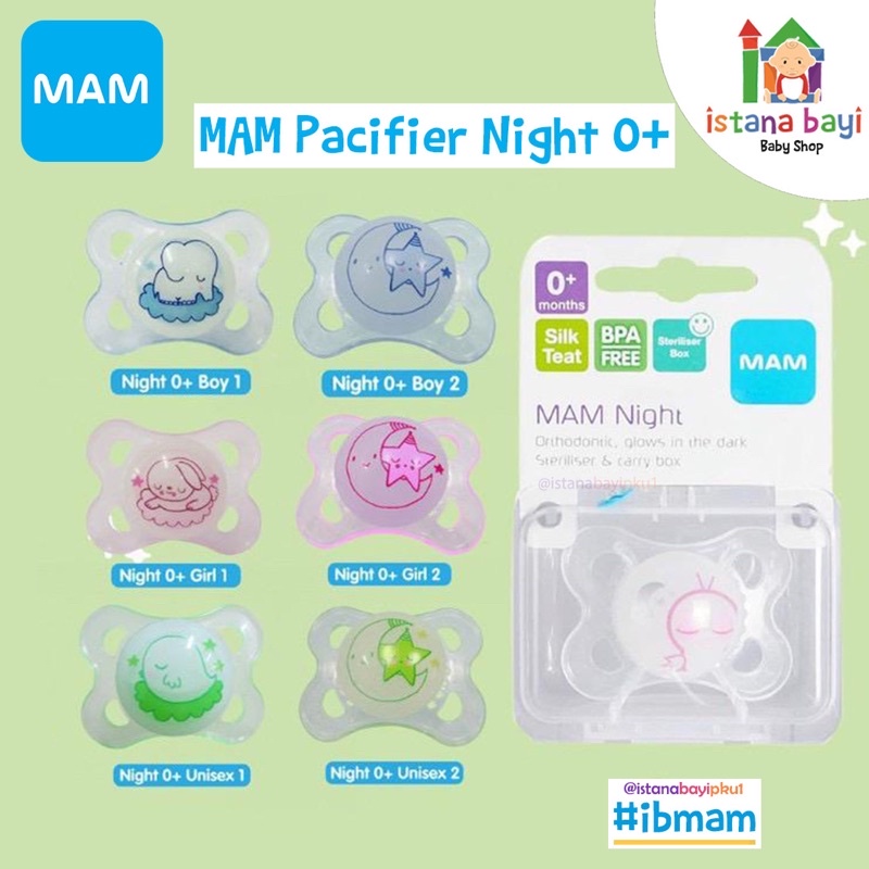 MAM Pacifier Night 6m+ Glow In The Dark - Empeng Bayi