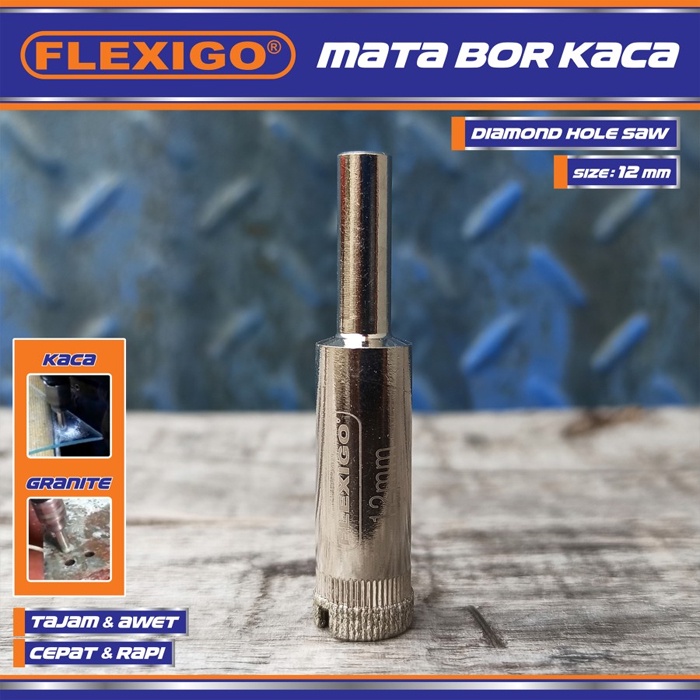 Mata Bor Kaca, Grantie 12 mm Original Flexigo Diamond Hole Saw