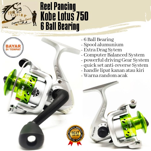 Reel Pancing Kobe Lotus 750 (6Bearing) Spool Alumunium