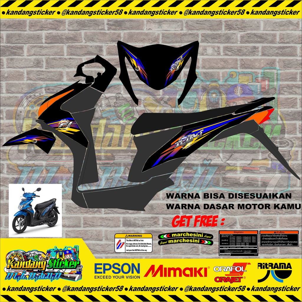 Gambar Mentahan  Motor  Beat  Babylook status wa galau