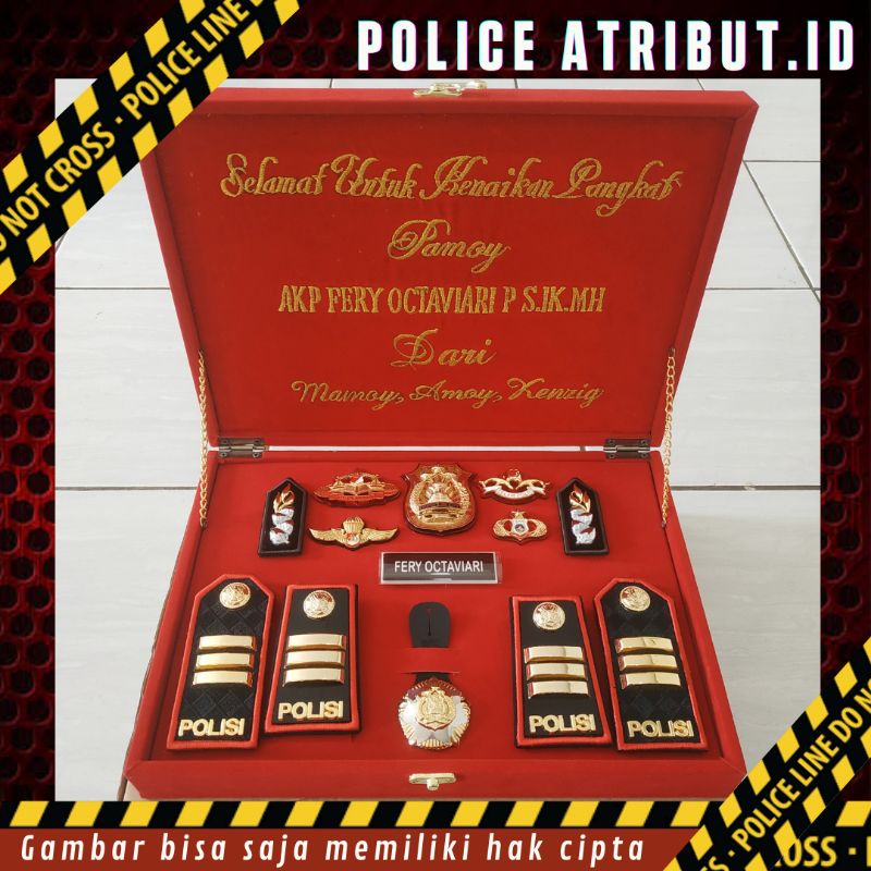 Jual Pangkat Akp Polisi Pdh Pdu Box Set Custom Terbaru Perlengkapan Polri Best Seller Shopee