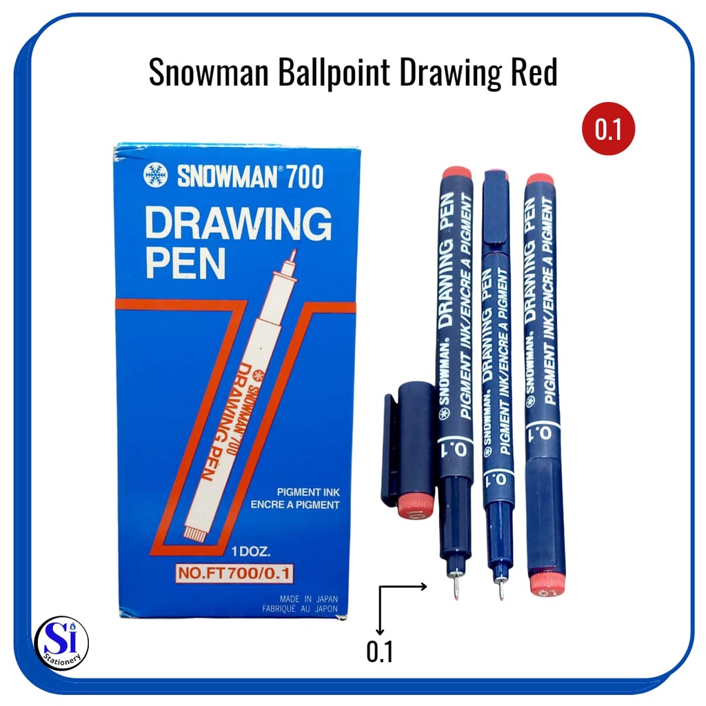 

Drawing Pen SNOWMAN FT 700 Red/Pen Gambar Snowman Merah