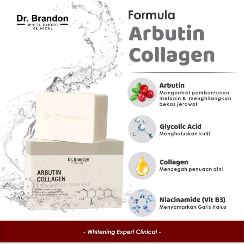 Dr brandon Soap Bar Arbutin+Collagen Energizing Brightening Face&amp;Body