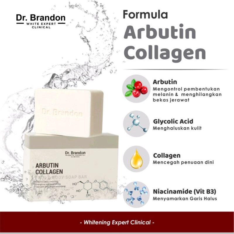 Dr brandon Soap Bar Arbutin+Collagen Energizing Brightening Face&amp;Body