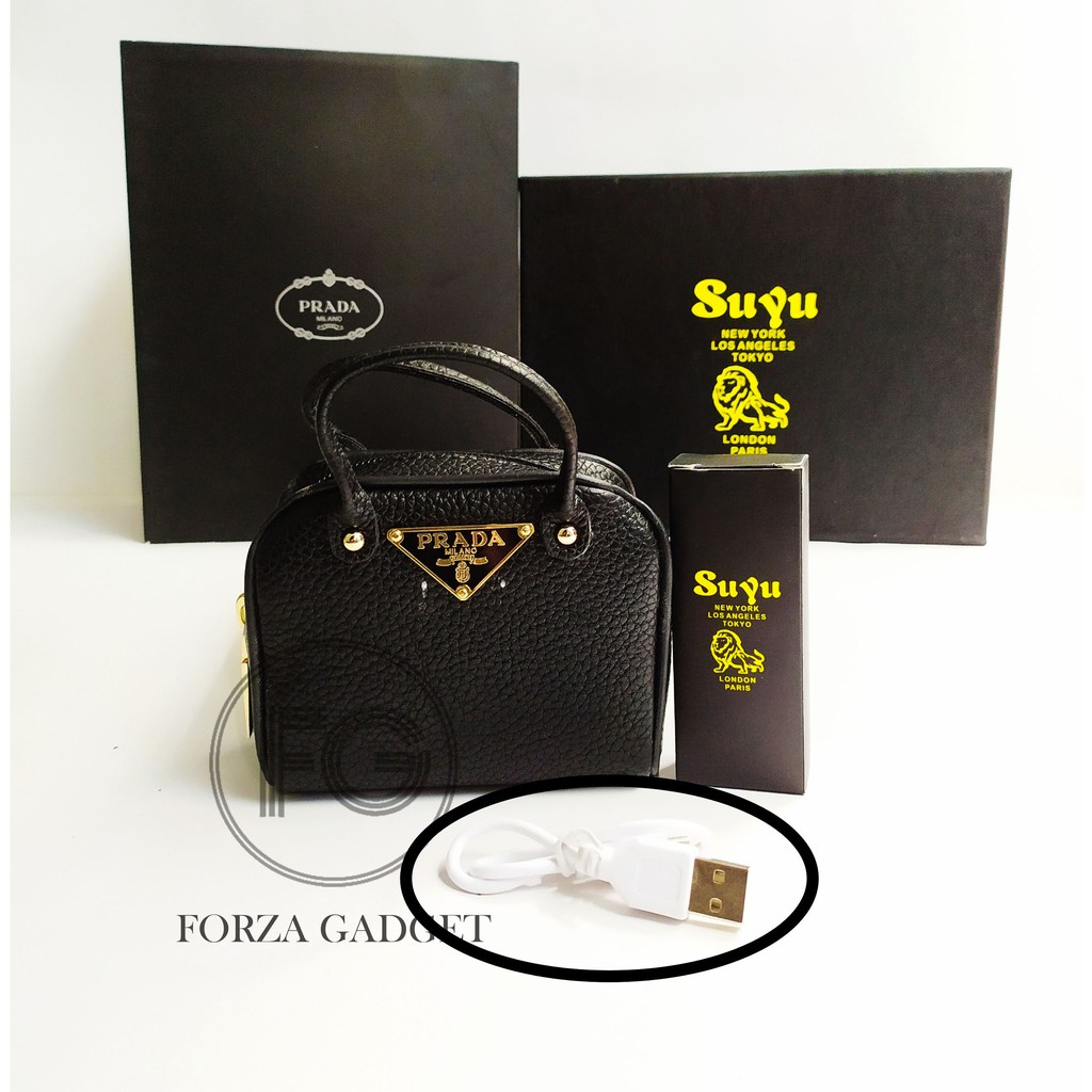 Power Bank Lucu Power Bank Fashion Model Tote Bag Prada 8800 mAh