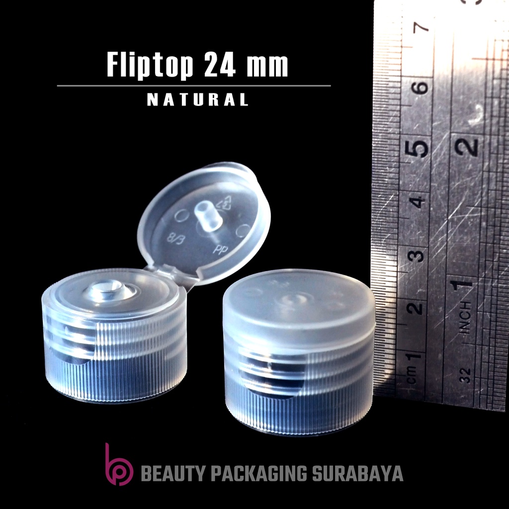 [25PCS] Tutup Fliptop neck 24mm - Natural