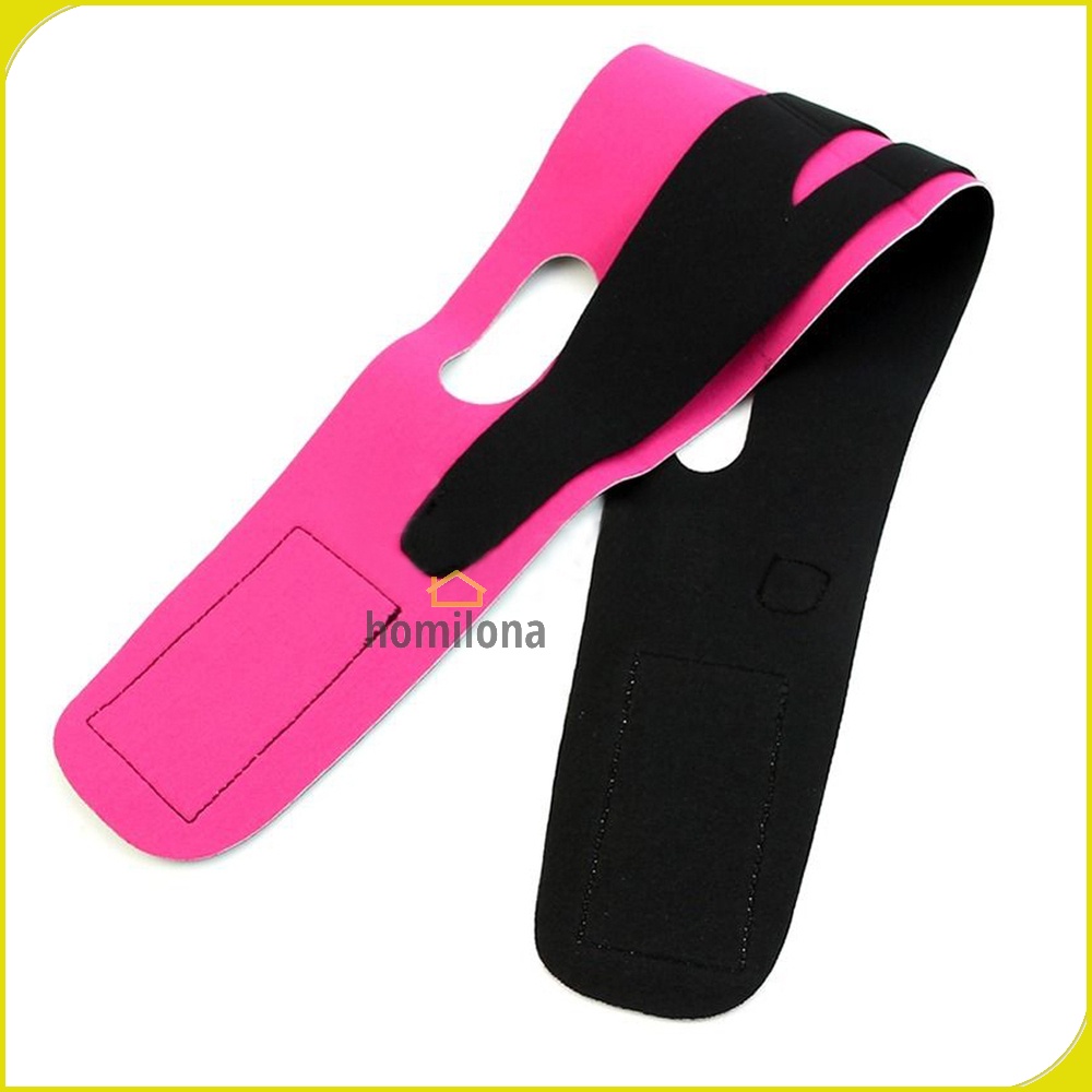 Sabuk Penirus Wajah Face Lift Anti Wrinkle Belt - MAANGE TZ18 - Black/Pink